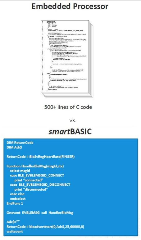 Embedded Processor Code vs. smartBASIC