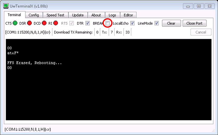 reset and flash module