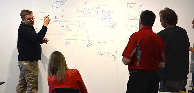 Integrated product development team collaborating