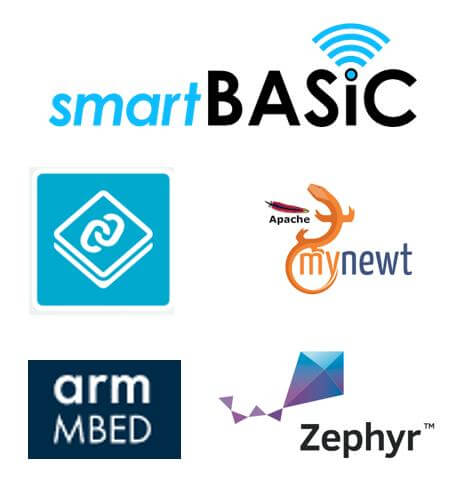 Supported HEX Files for USB-SWD Programmer: smartBASIC, Nordic nRFConnect SDK, MyNewt, MBED, and Zephyr RTOS